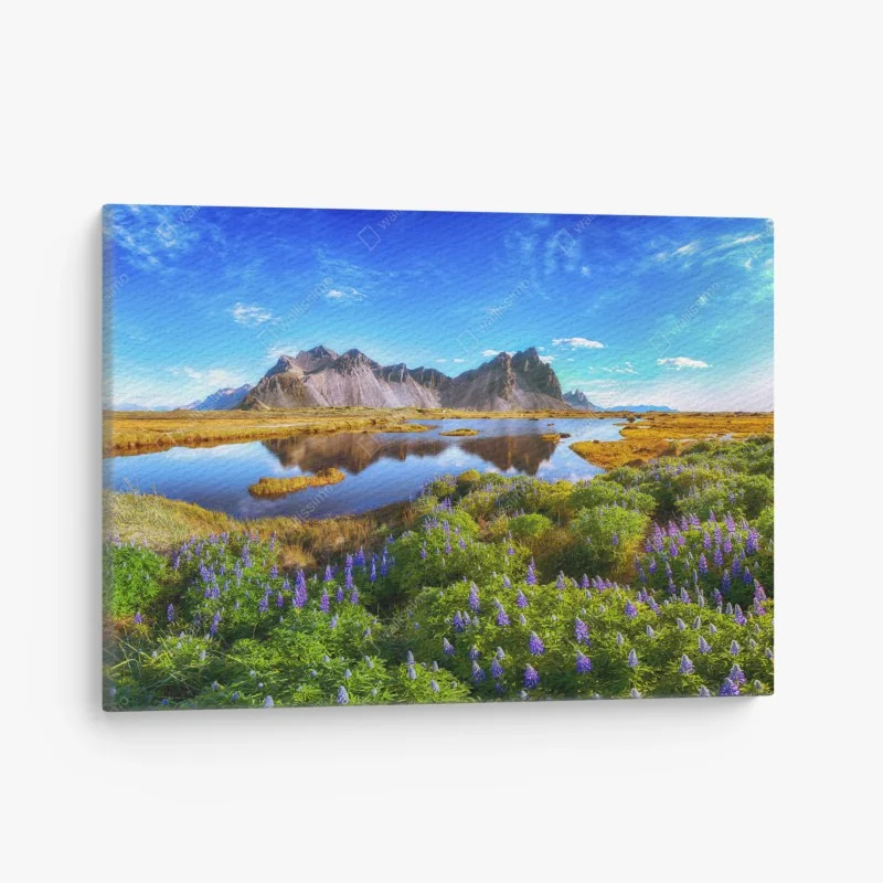 Leinwandbild türkisblaue welle - meereslandschaft in öl – Wallnifity®