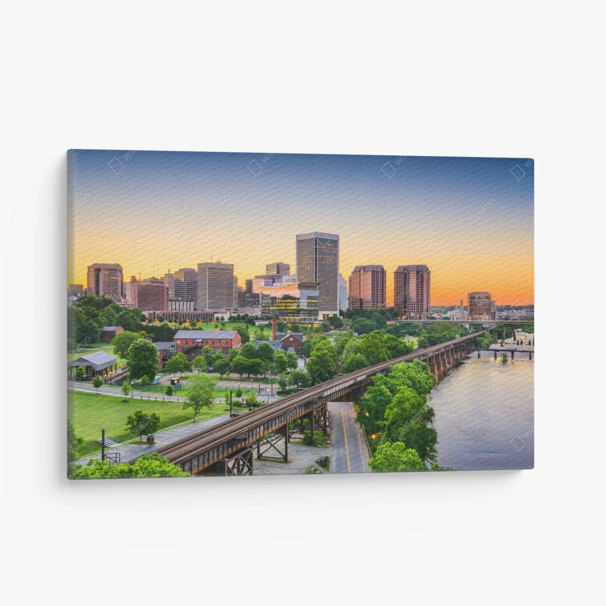 Leinwandbild Richmond skyline bei sonnenuntergang – Wallnifity® Leinwandbild Richmond skyline bei sonnenuntergang – Wallnifity®