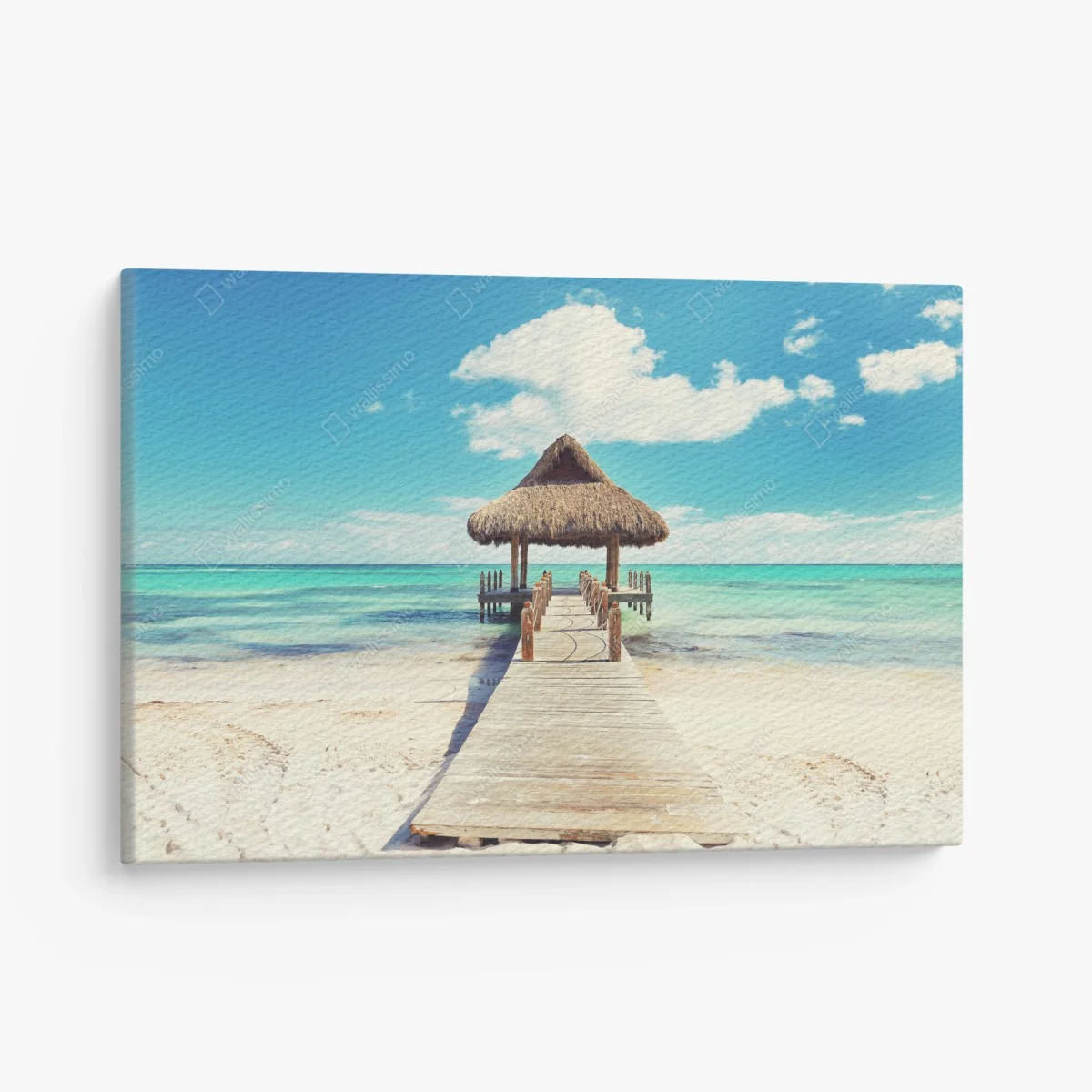Leinwandbild tropischer steg in Punta Cana – Wallnifity® Leinwandbild tropischer steg in Punta Cana – Wallnifity®