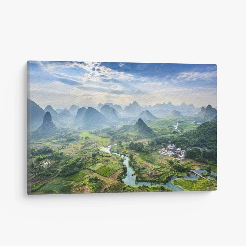 Leinwandbild dunkelblaue marmor-abstraktion mit goldenen adern – Wallnifity®