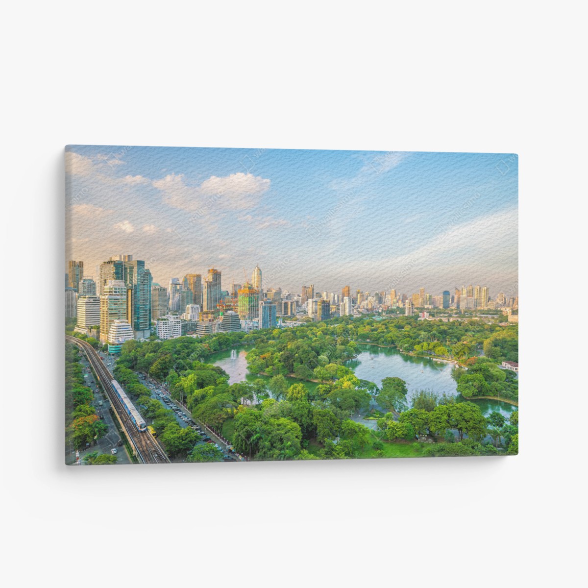 Leinwandbild Bangkok skyline über dem Lumpini Park – Wallnifity®