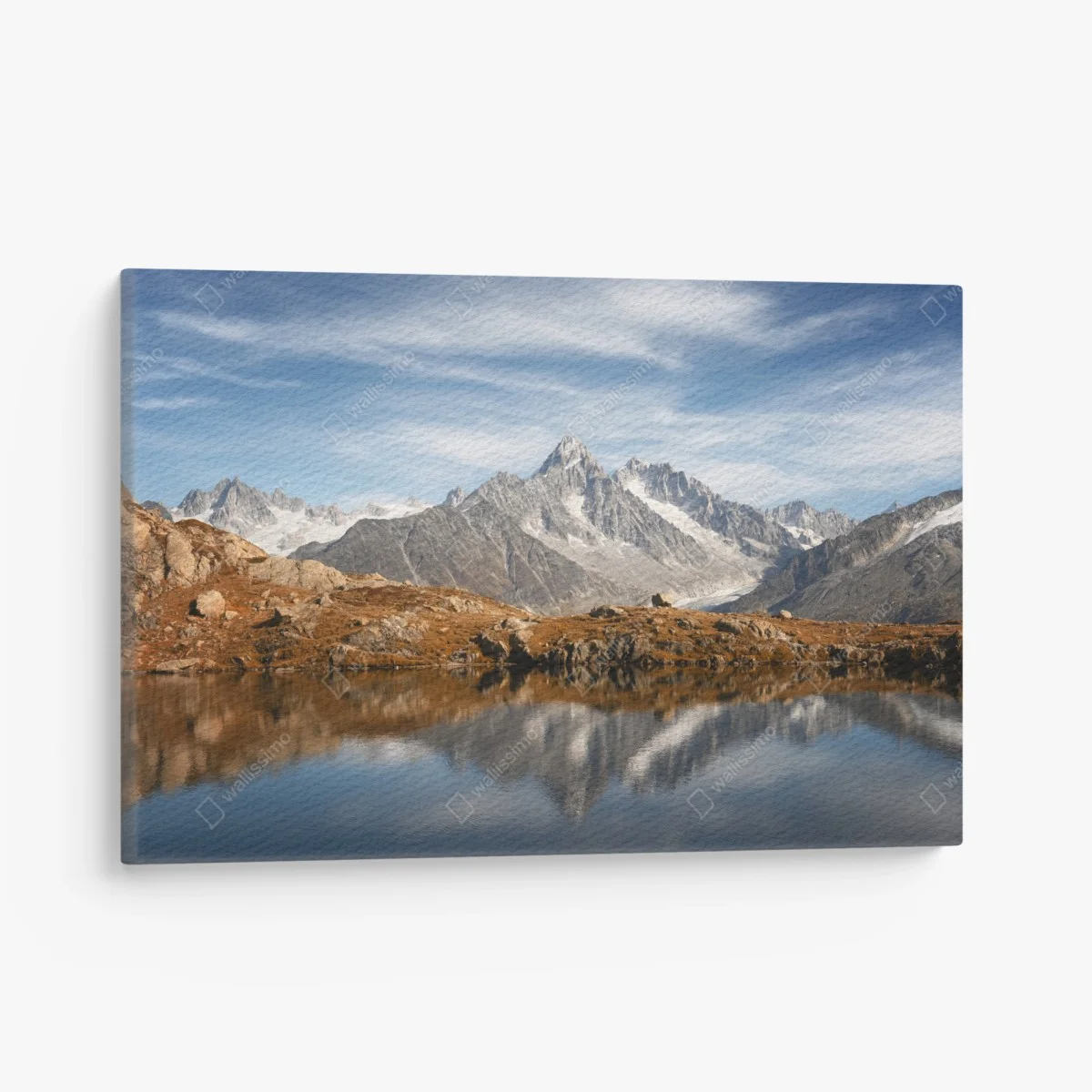 Leinwandbild ruhige alpenberge im see gespiegelt – Wallnifity® Leinwandbild ruhige alpenberge im see gespiegelt – Wallnifity®
