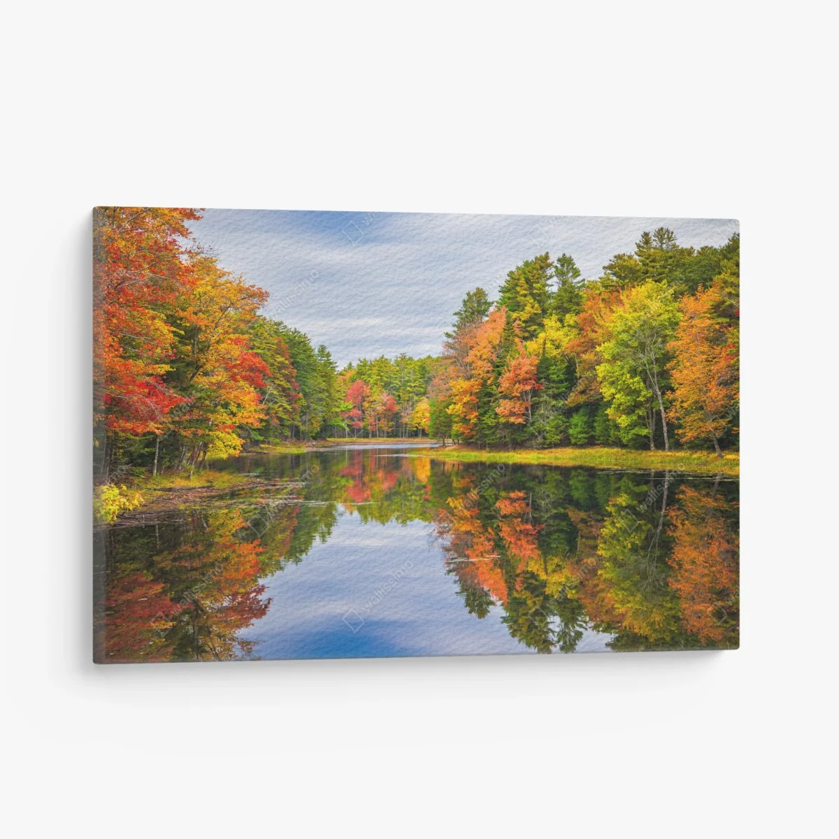 Leinwandbild herbstliche spiegelungen in Neuengland – Wallnifity®