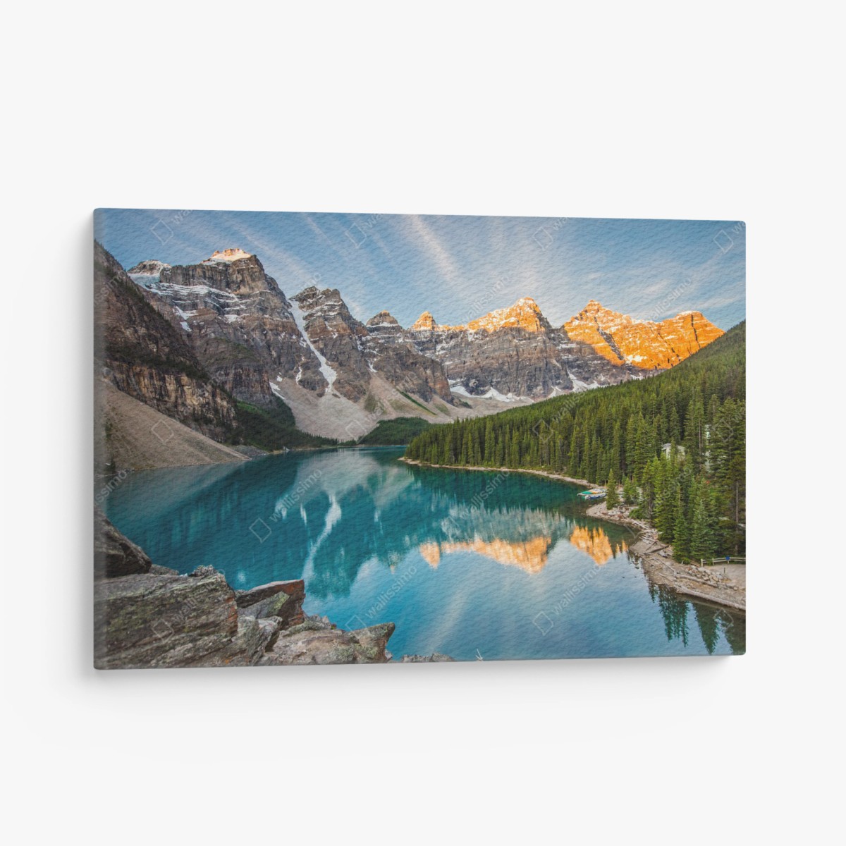 Leinwandbild alpensee im morgenlicht – Wallnifity® Leinwandbild alpensee im morgenlicht – Wallnifity®