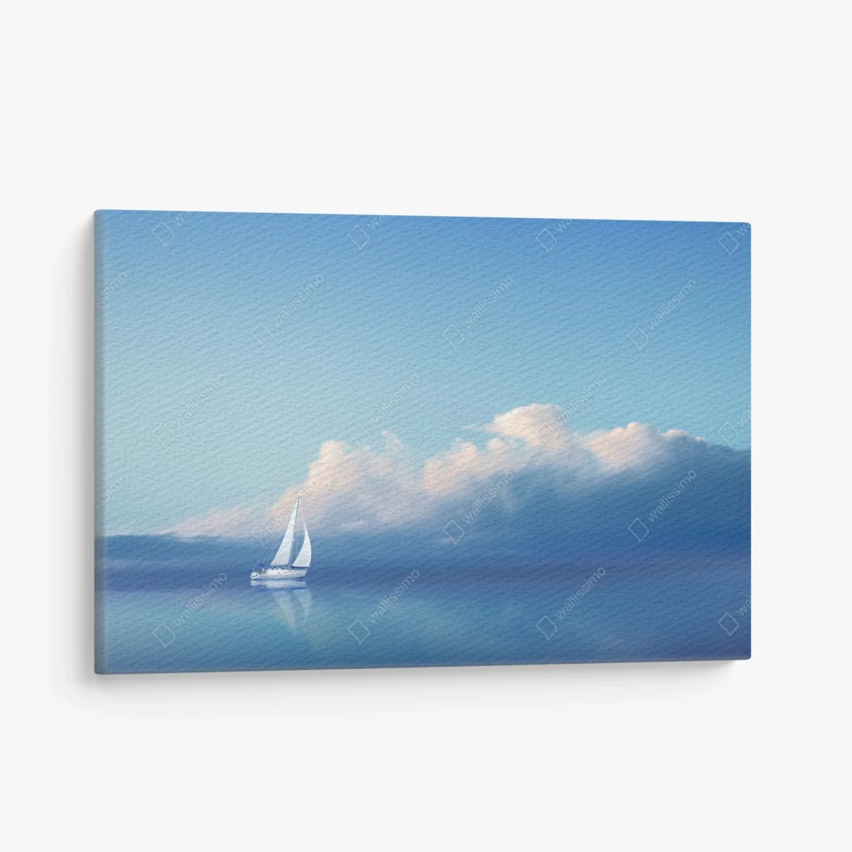 Leinwandbild segelboot auf ruhigem blauem meer – Wallnifity® Leinwandbild segelboot auf ruhigem blauem meer – Wallnifity®