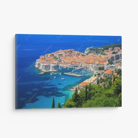 Leinwandbild Dubrovnik altstadt aus der luft – Wallnifity®