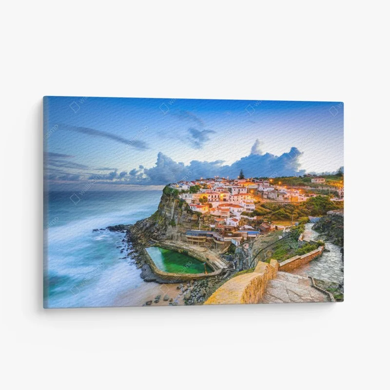 Leinwandbild Azenhas do Mar küstendorf auf der klippe, Portugal