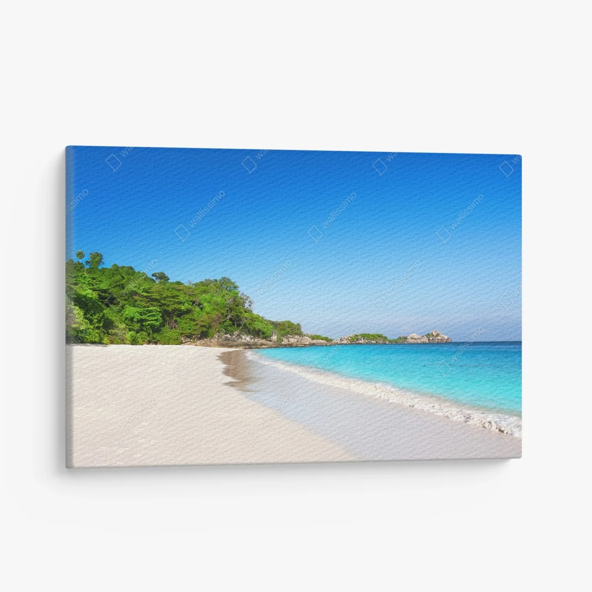 Leinwandbild tropischer strand mit weißem sand – Wallnifity® Leinwandbild tropischer strand mit weißem sand – Wallnifity®