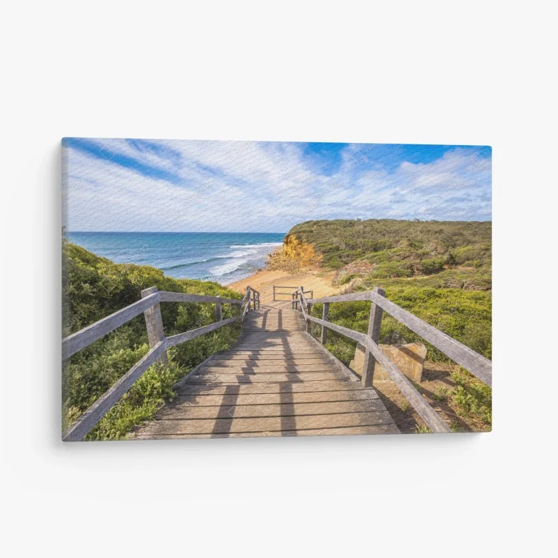 Leinwandbild weg zum Bells Beach küstenpanorama