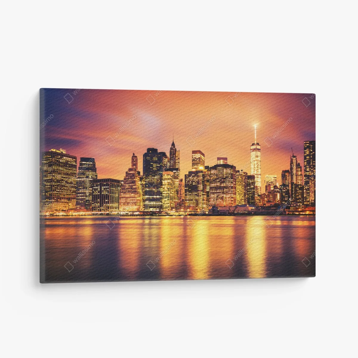 Leinwandbild New York skyline bei sonnenuntergang – Wallnifity® Leinwandbild New York skyline bei sonnenuntergang – Wallnifity®