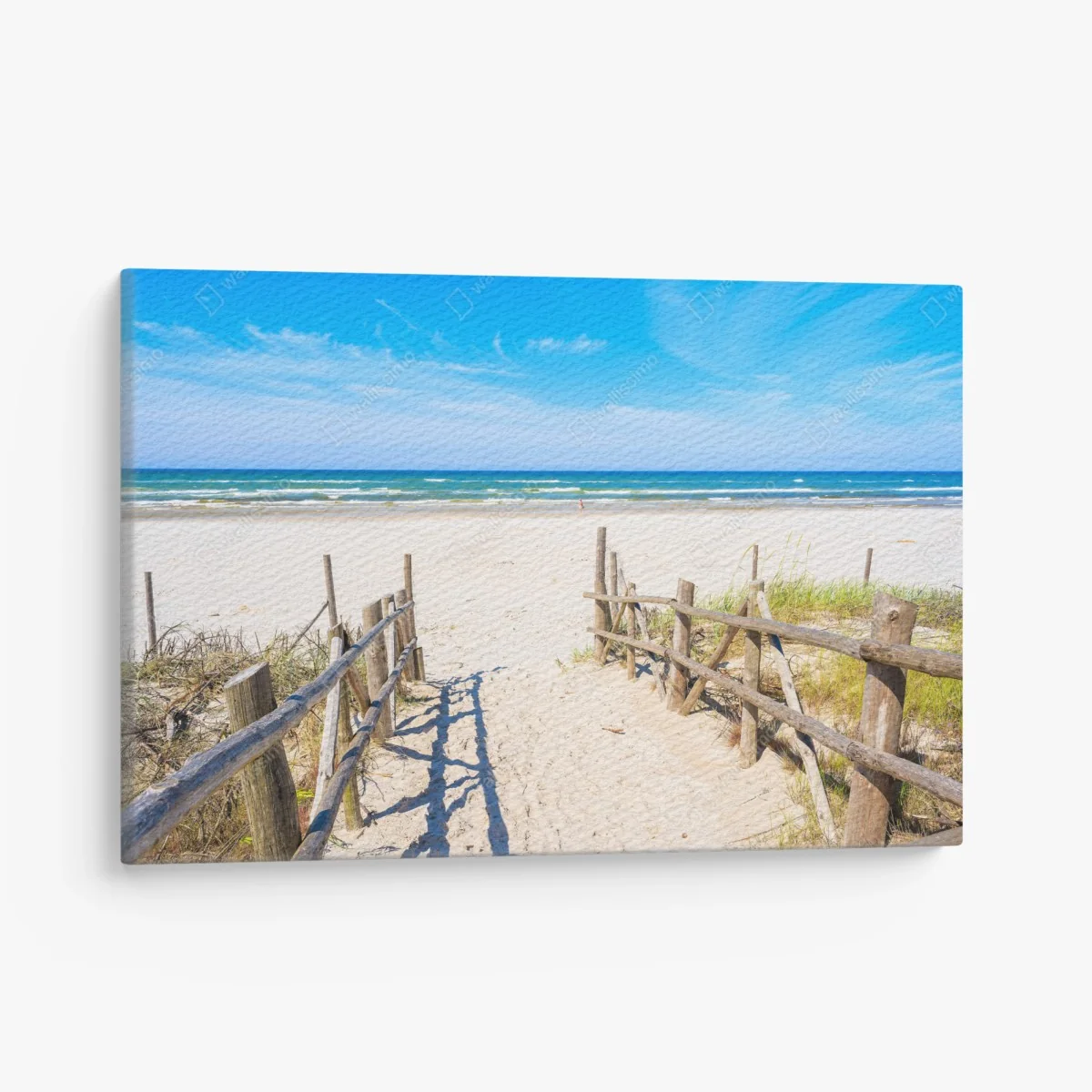 Leinwandbild eingang zum Strand von Debki an der Ostsee – Wallnifity®