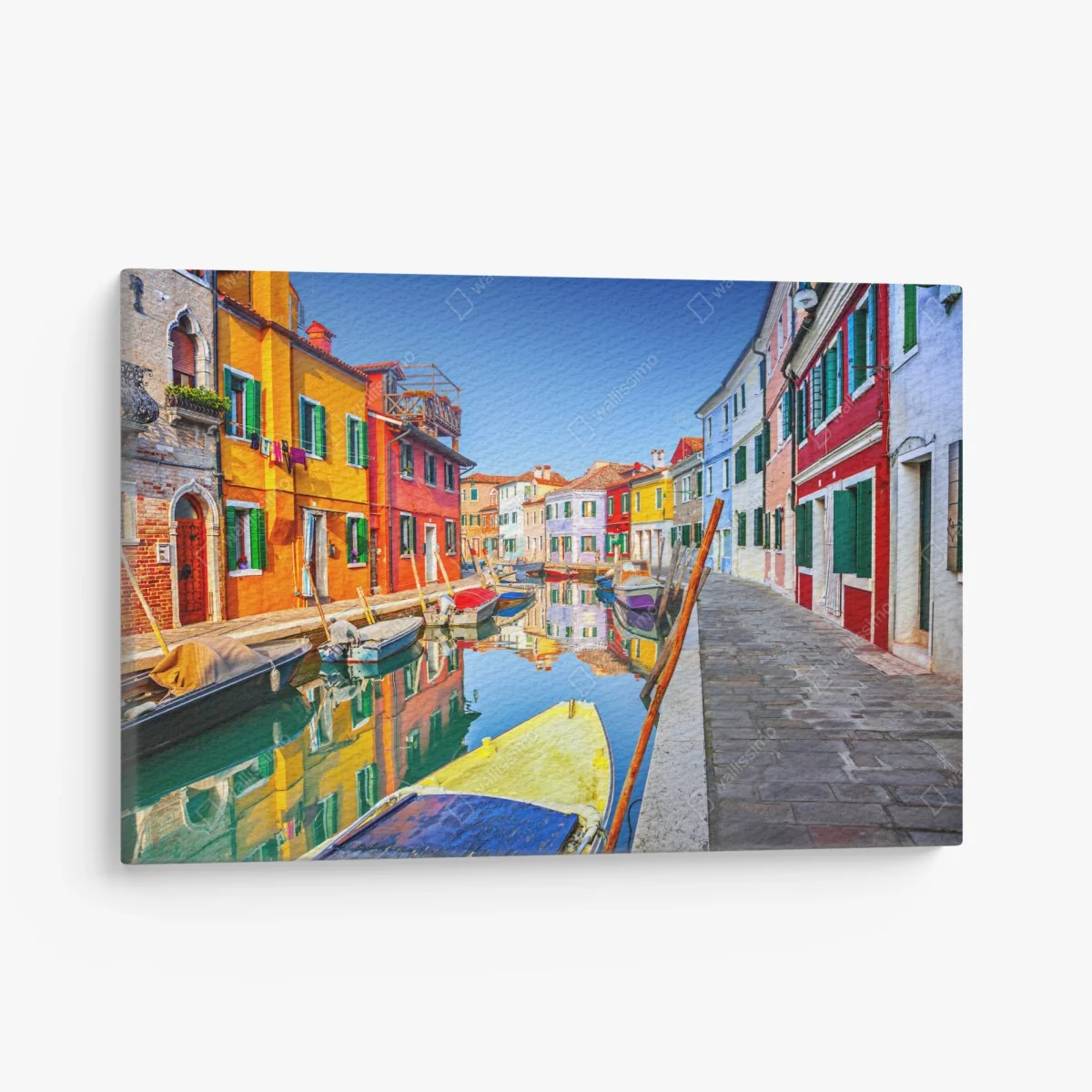 Leinwandbild bunte kanalhäuser in Burano – Wallnifity®