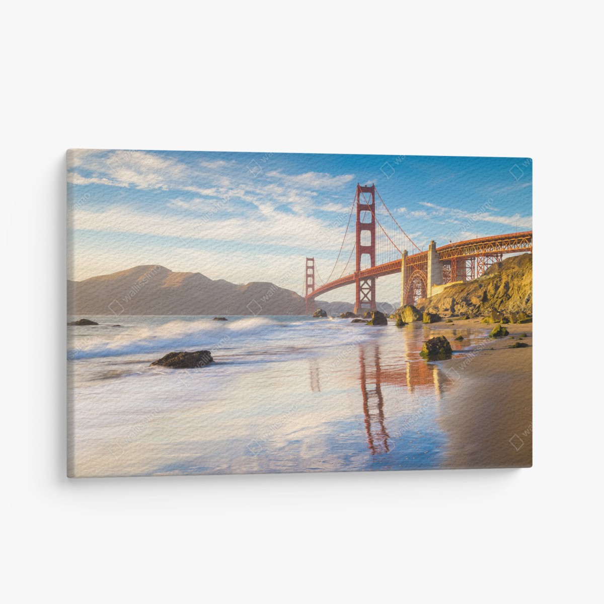 Leinwandbild Golden Gate Bridge bei sonnenuntergang – Wallnifity®