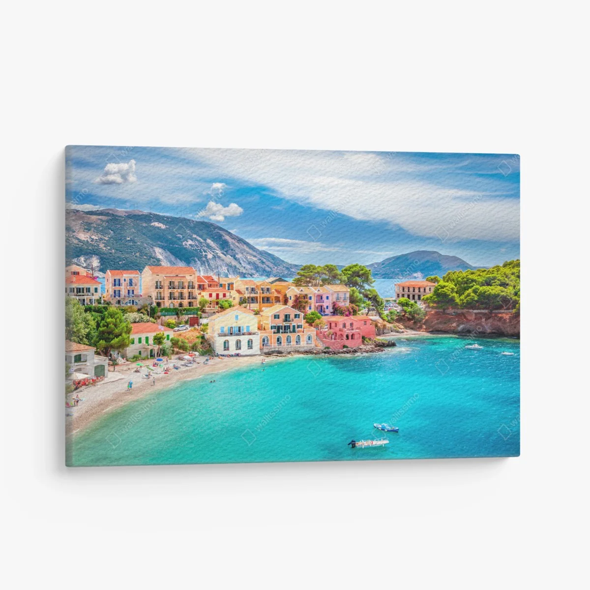 Leinwandbild Assos küstenblick, Kefalonia – Wallnifity®