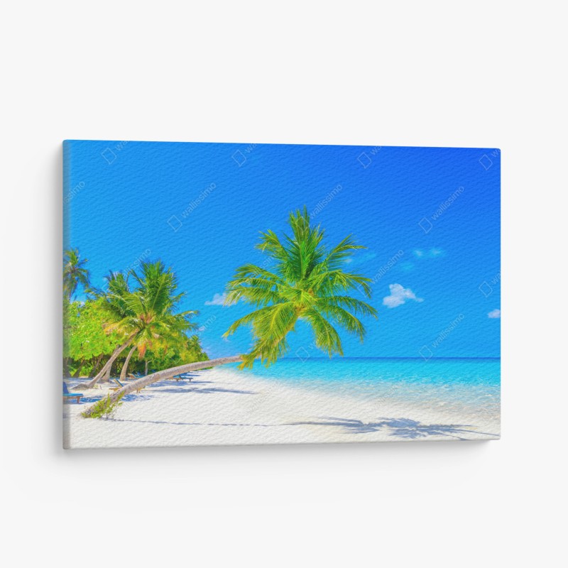 Leinwandbild traumhafte strandlandschaft auf den Malediven