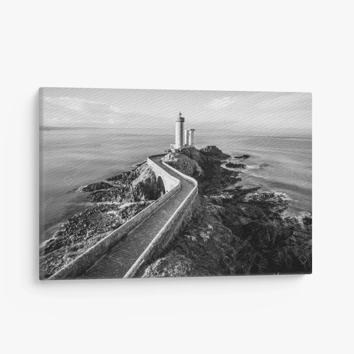 Leinwandbild leuchtturm auf felsiger küste – Wallnifity®