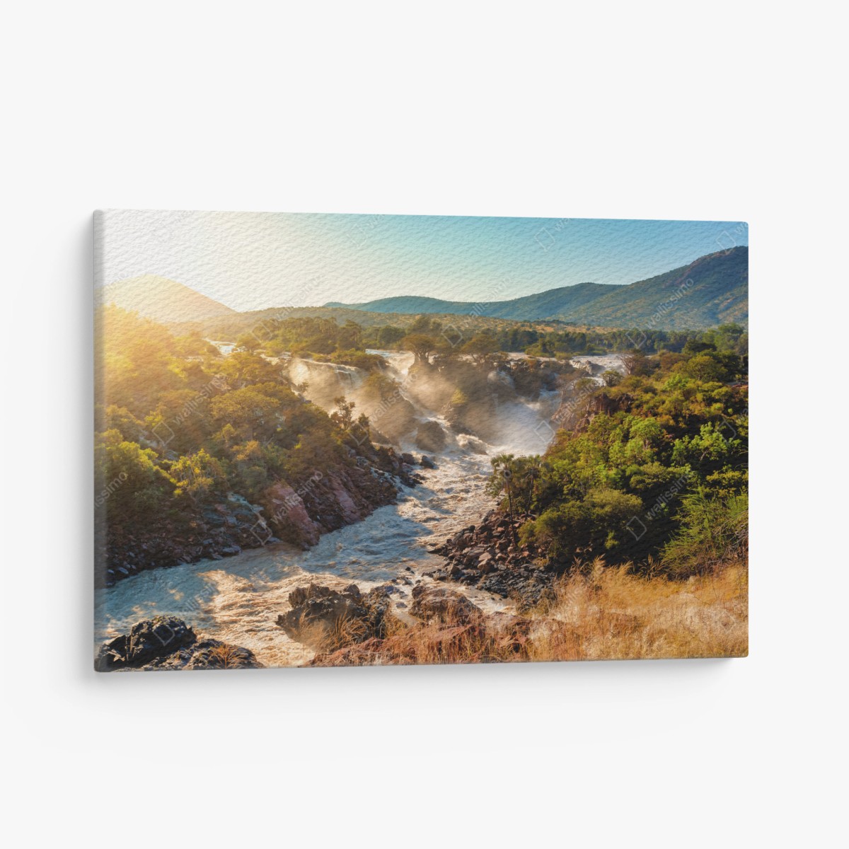 Leinwandbild sonnenaufgang über Epupa-wasserfälle – Wallnifity®