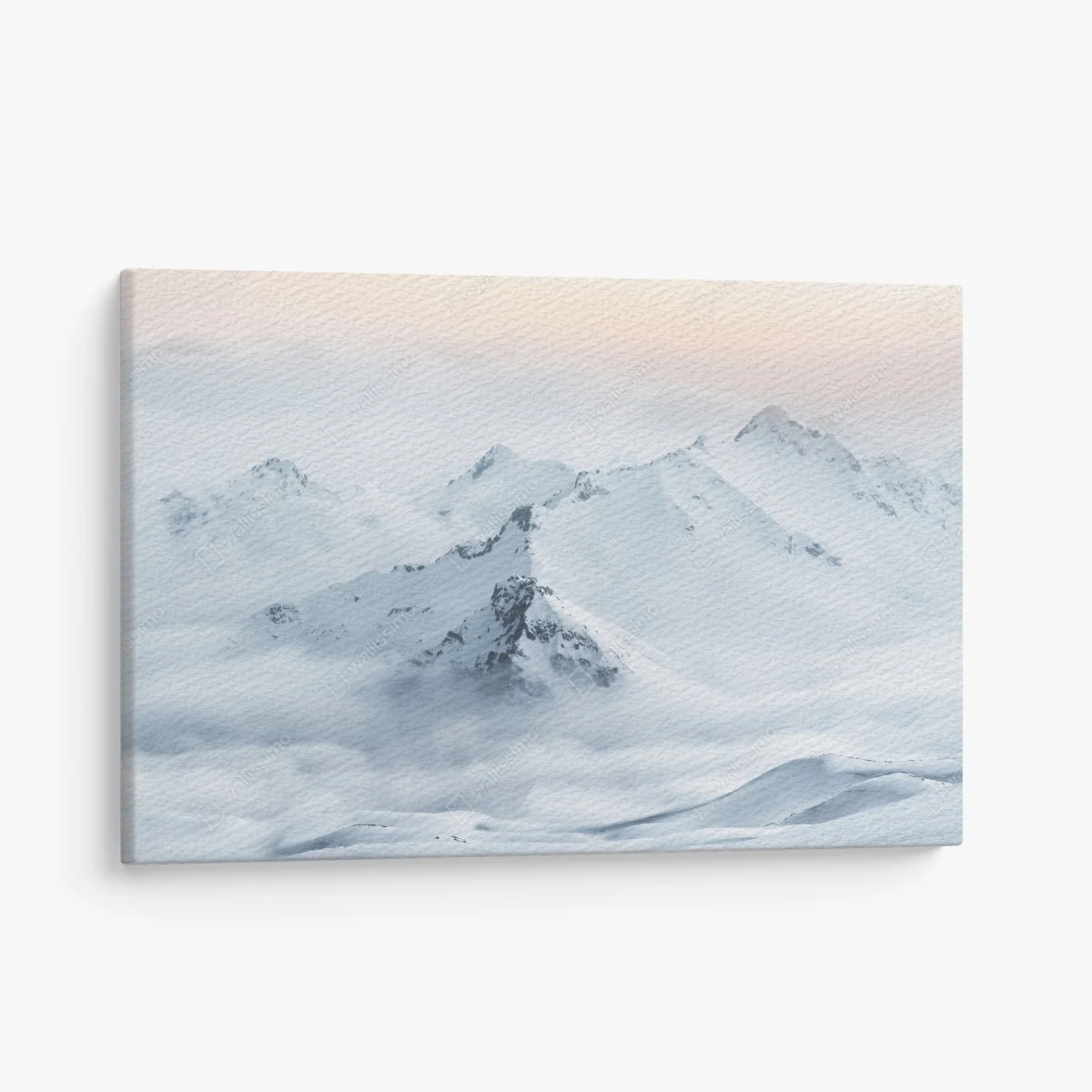 Leinwandbild verschneite gipfel des Kaukasus im dämmerlicht – Wallnifity® Leinwandbild verschneite gipfel des Kaukasus im dämmerlicht – Wallnifity®