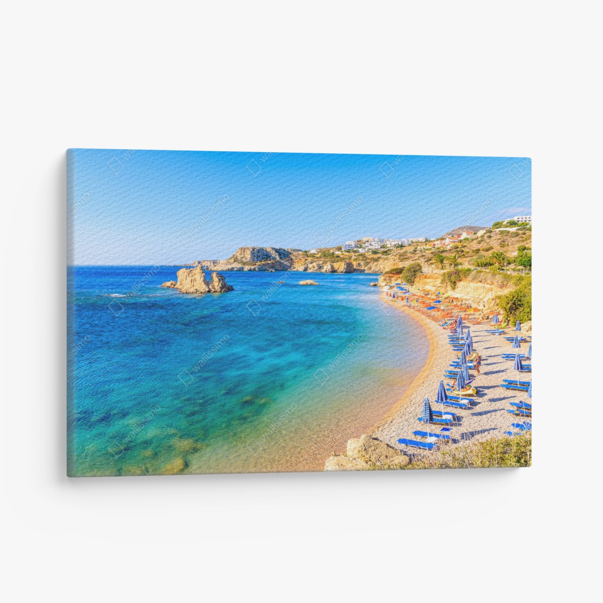 Leinwandbild strand Ammopi, Karpathos türkisfarbene bucht – Wallnifity®