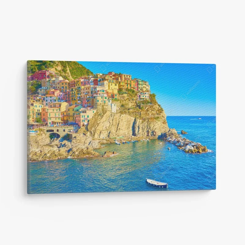 Leinwandbild buntes küstendorf in Cinque Terre