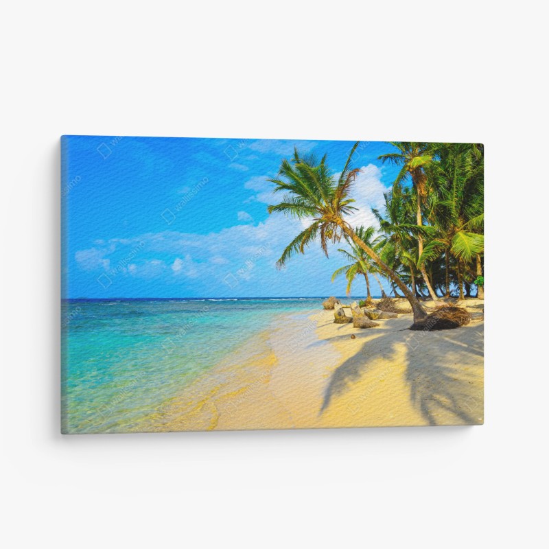 Leinwandbild einsamer ruderer auf einem nebligen see – Wallnifity®