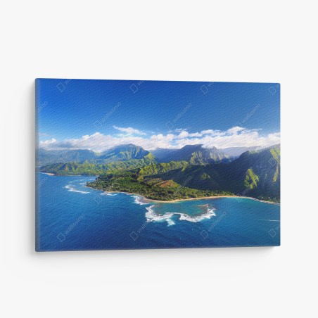 Leinwandbild panorama der tropischen küste aus der luft – Wallnifity®