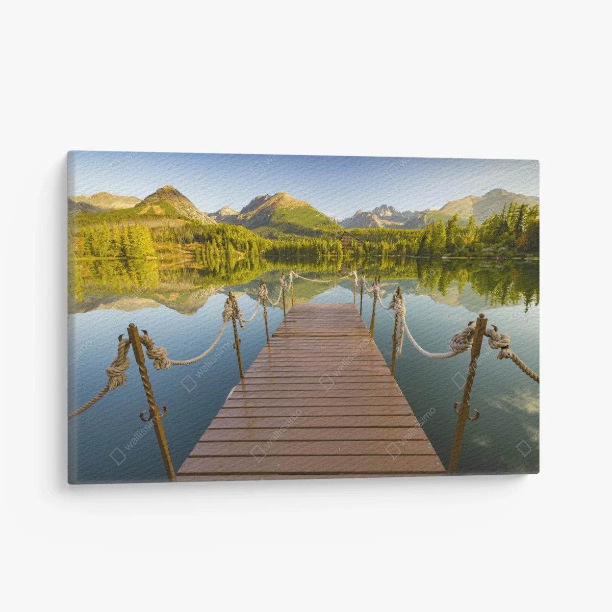 Leinwandbild steg am see Strbske Pleso – Wallnifity® Leinwandbild steg am see Strbske Pleso – Wallnifity®