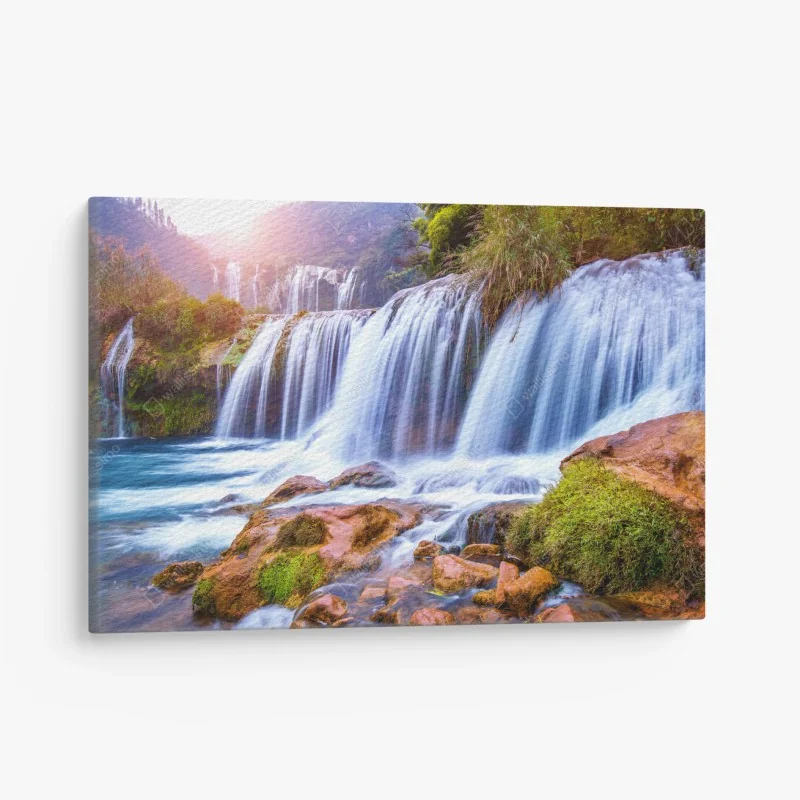 Leinwandbild rock-collage mit schädel und gitarre – Wallnifity®