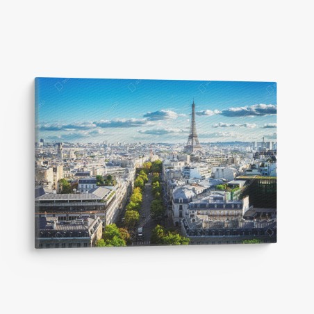 Leinwandbild panorama von Paris mit dem Eiffelturm – Wallnifity®