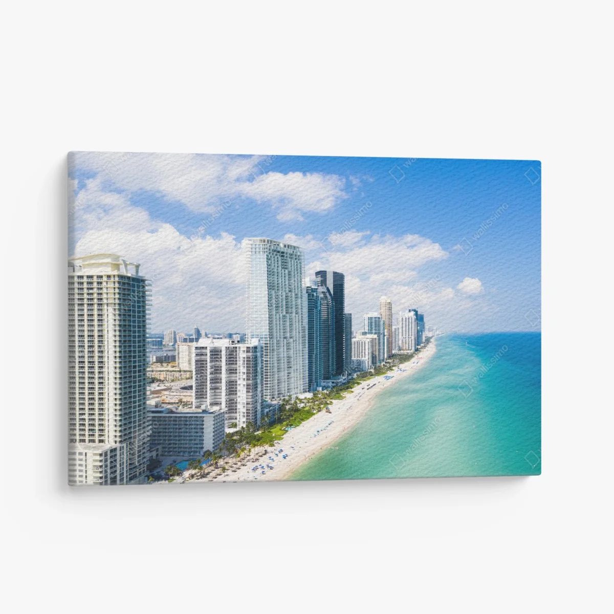 Leinwandbild türkisfarbene strand-skyline – Wallnifity®