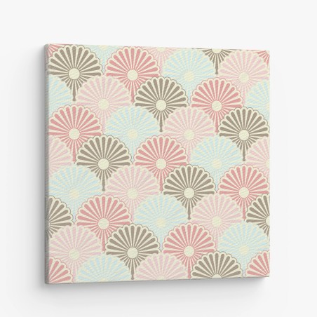Leinwandbild pastelliges muschelmuster – Wallnifity®