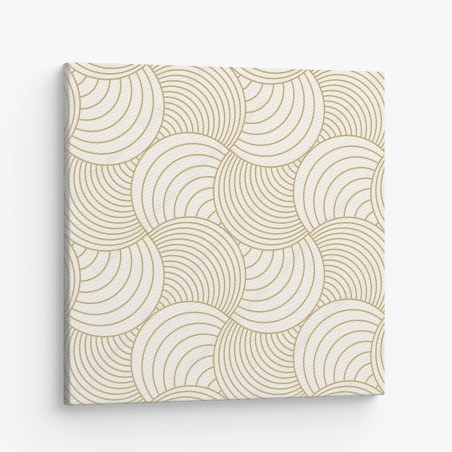 Leinwandbild goldenes art deco kreismuster – Wallnifity®