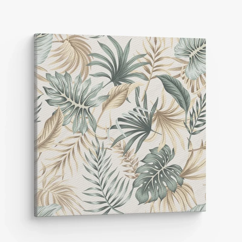 Leinwandbild tropisches botanisches blättermuster