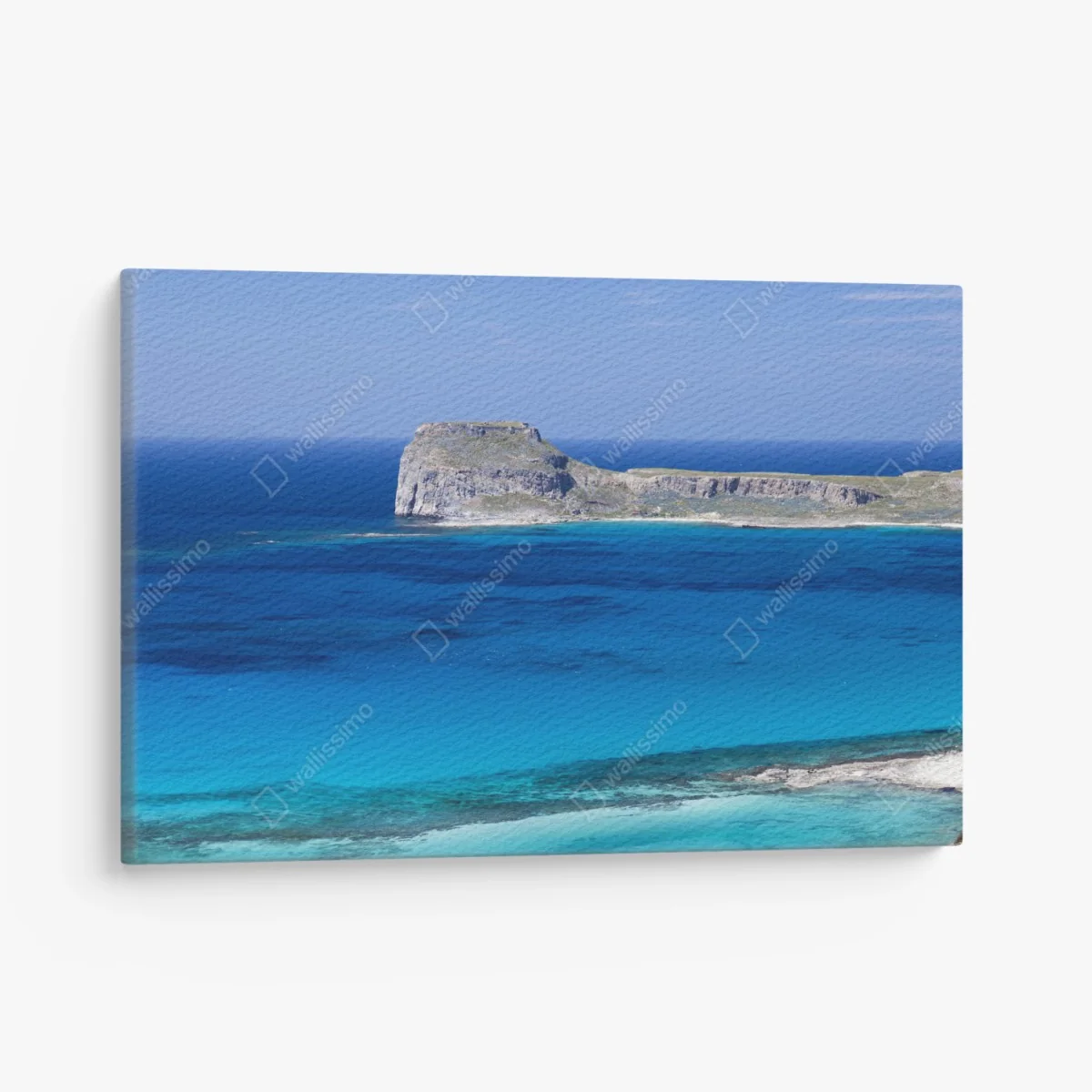 Leinwandbild ruhige insellandschaft mit türkisblauem meer – Wallnifity® Leinwandbild ruhige insellandschaft mit türkisblauem meer – Wallnifity®