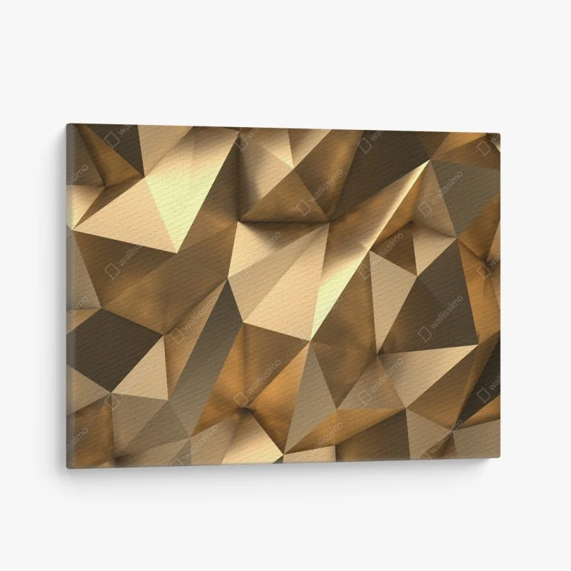 Leinwandbild goldene geometrische facetten