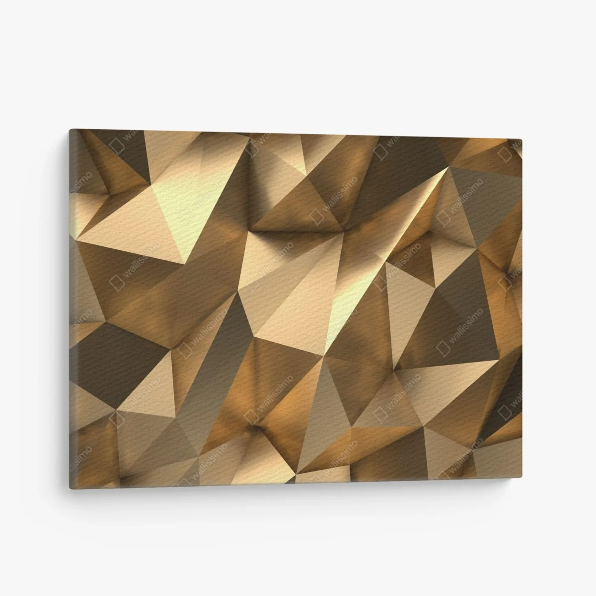Leinwandbild goldene geometrische facetten – Wallnifity® Leinwandbild goldene geometrische facetten – Wallnifity®