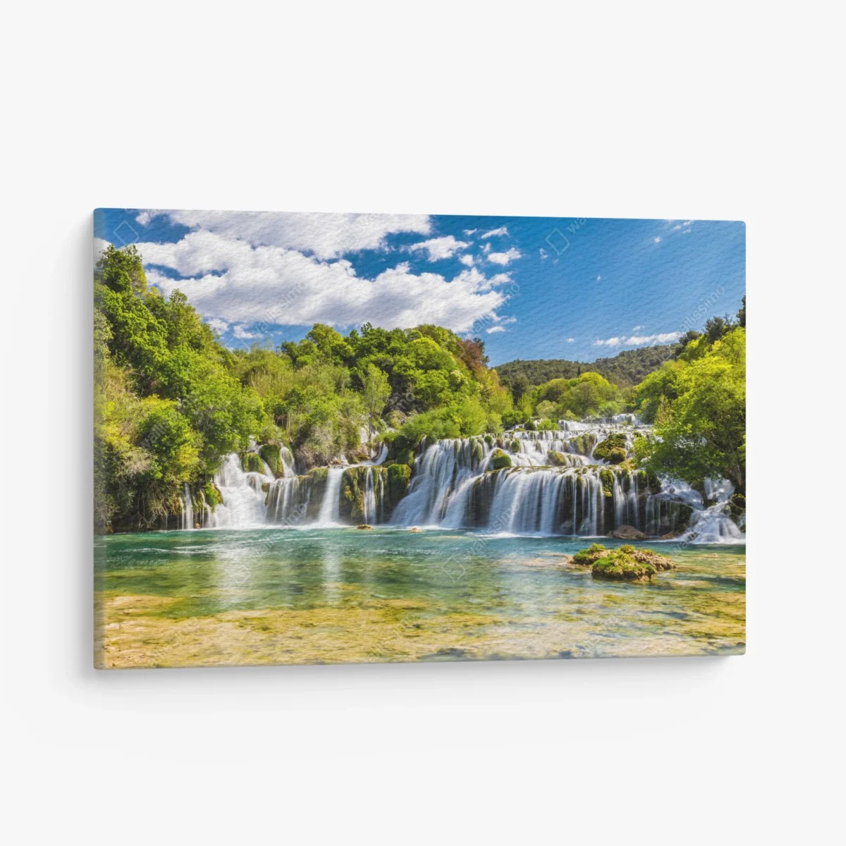 Leinwandbild ruhiger wasserfall Skradinski Buk im Krka Nationalpark – Wallnifity® Leinwandbild ruhiger wasserfall Skradinski Buk im Krka Nationalpark – Wallnifity®