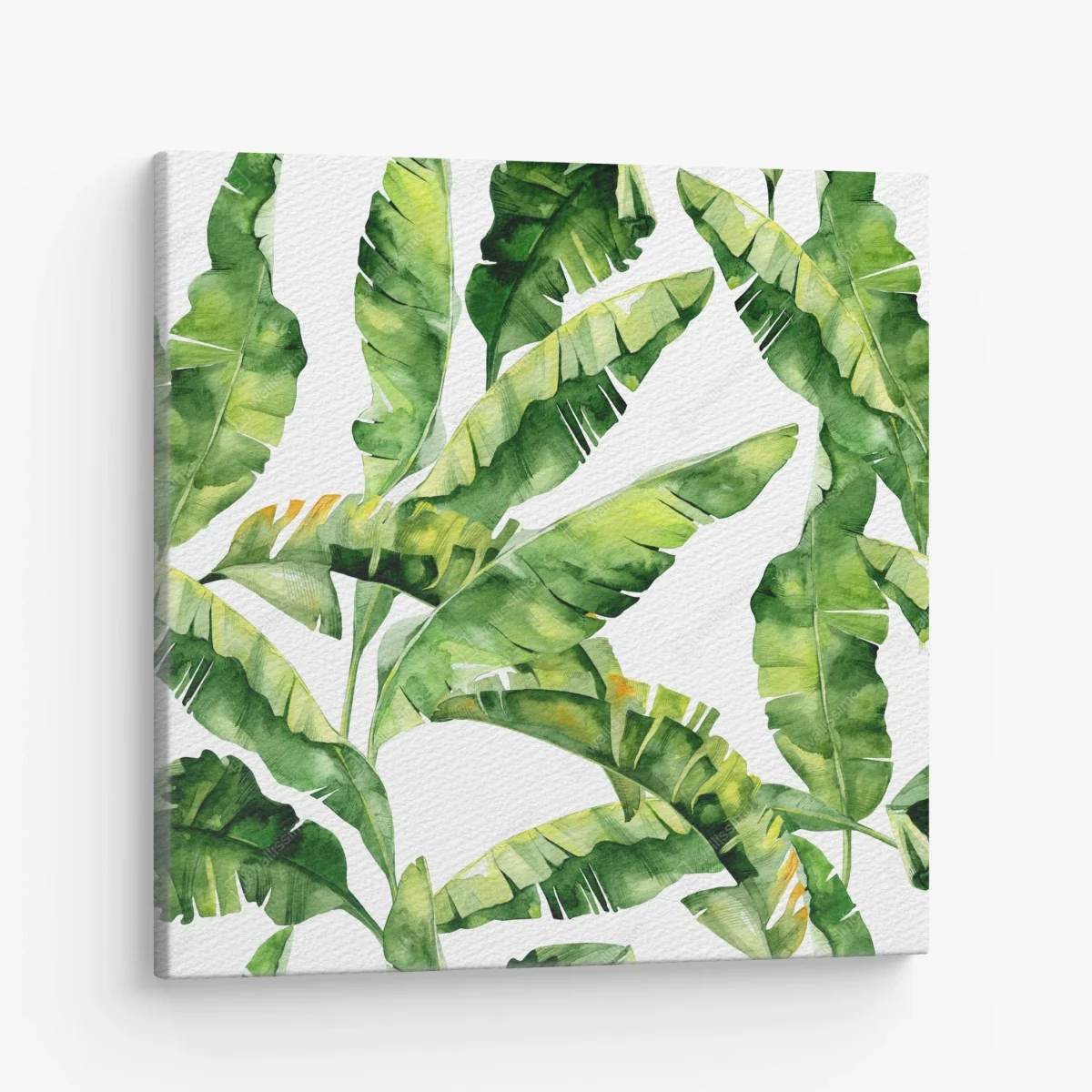 Leinwandbild tropisches bananenblatt aquarellmuster – Wallnifity® Leinwandbild tropisches bananenblatt aquarellmuster – Wallnifity®