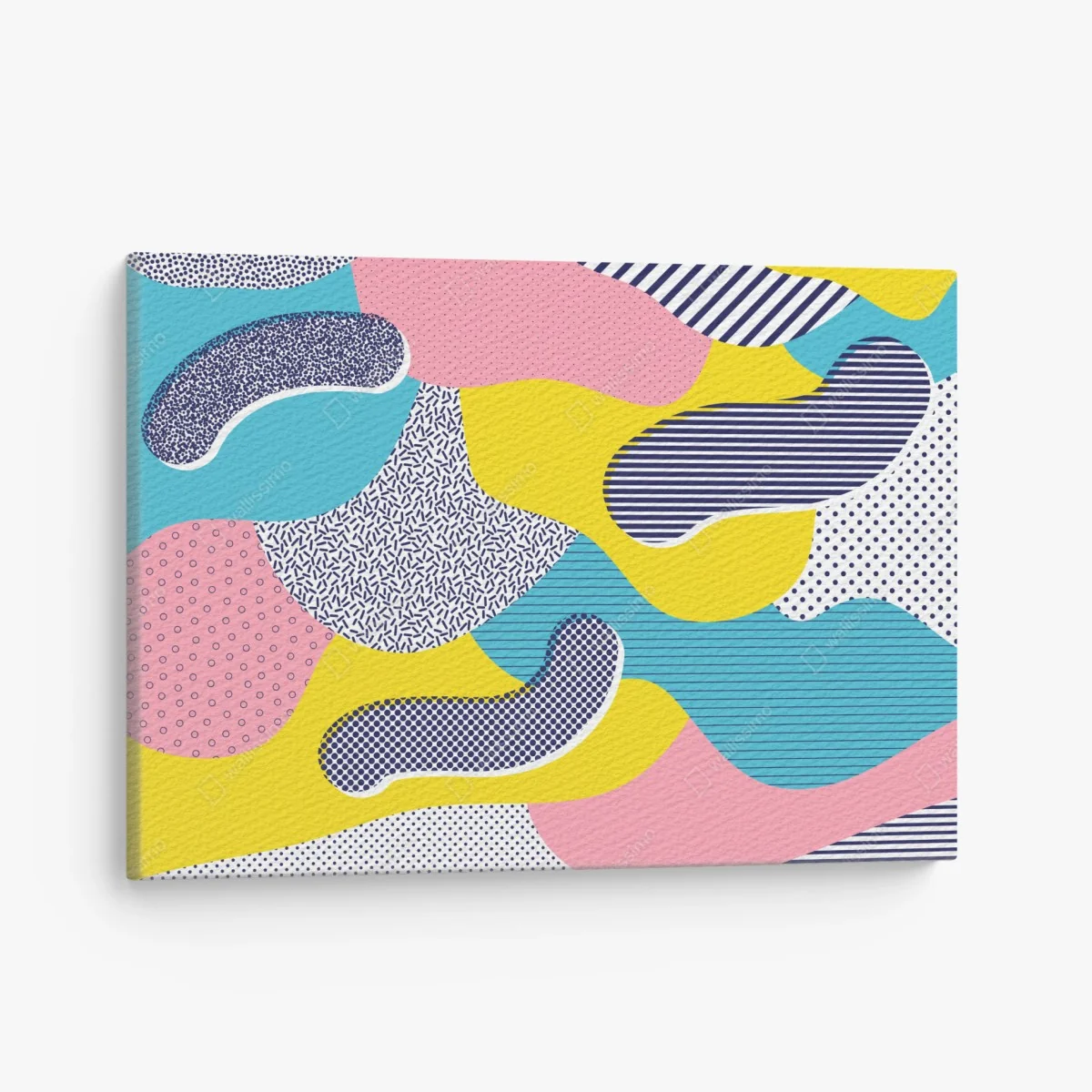 Leinwandbild verspieltes abstraktes memphis-muster – Wallnifity® Leinwandbild verspieltes abstraktes memphis-muster – Wallnifity®