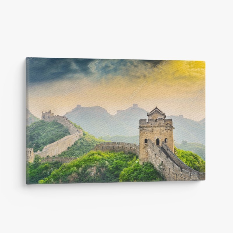 Leinwandbild sonnenaufgang über der Chinesischen Mauer
