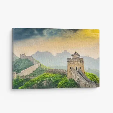 Leinwandbild sonnenaufgang über der Chinesischen Mauer – Wallnifity®