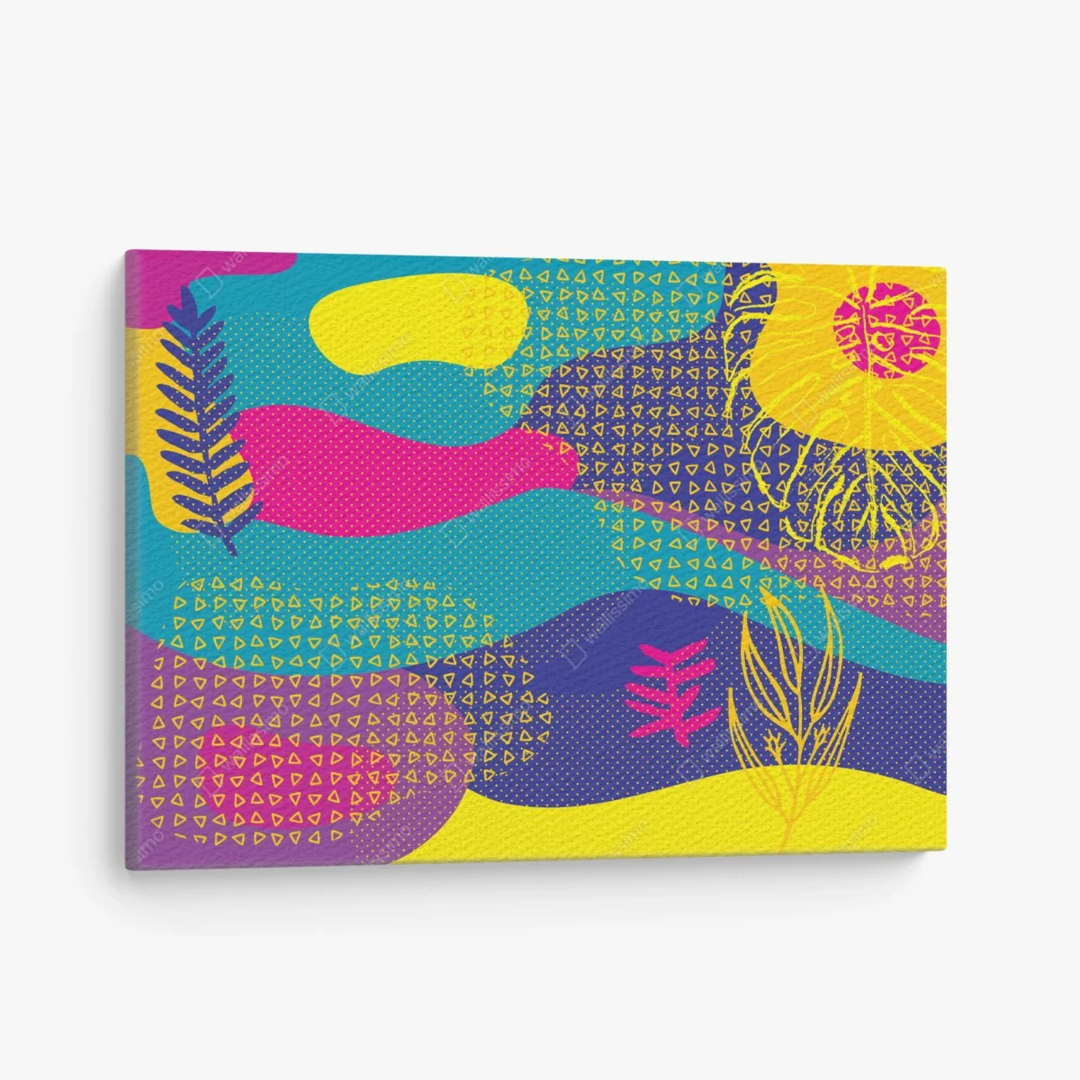 Leinwandbild lebhaftes abstraktes tropenmuster – Wallnifity®