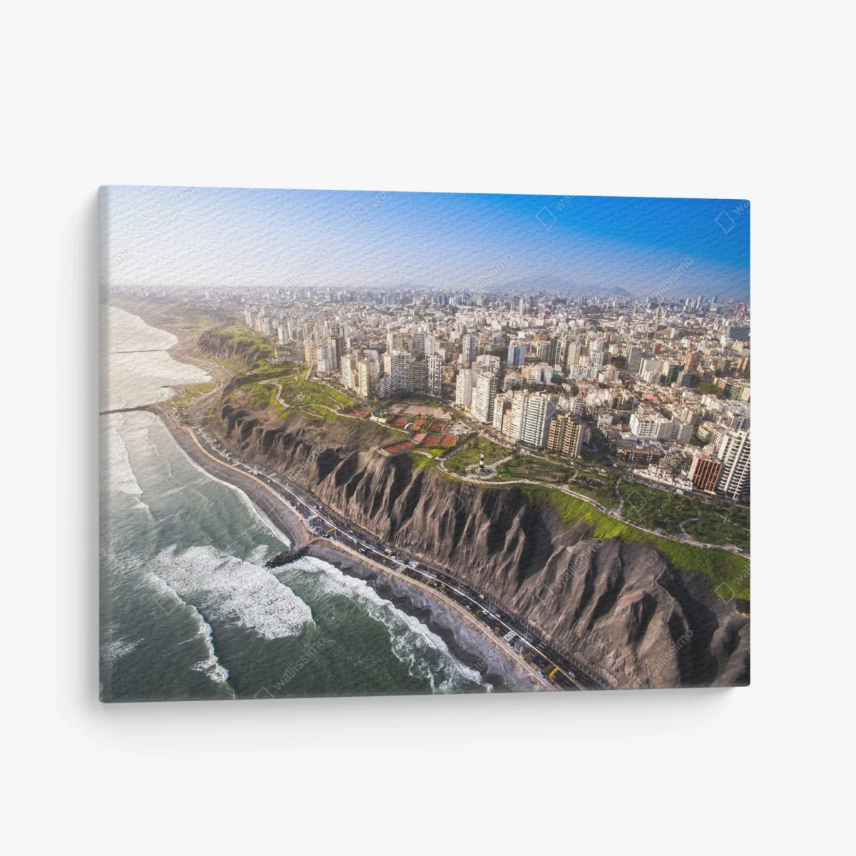Leinwandbild panorama der küste Miraflores, Lima – Wallnifity® Leinwandbild panorama der küste Miraflores, Lima – Wallnifity®
