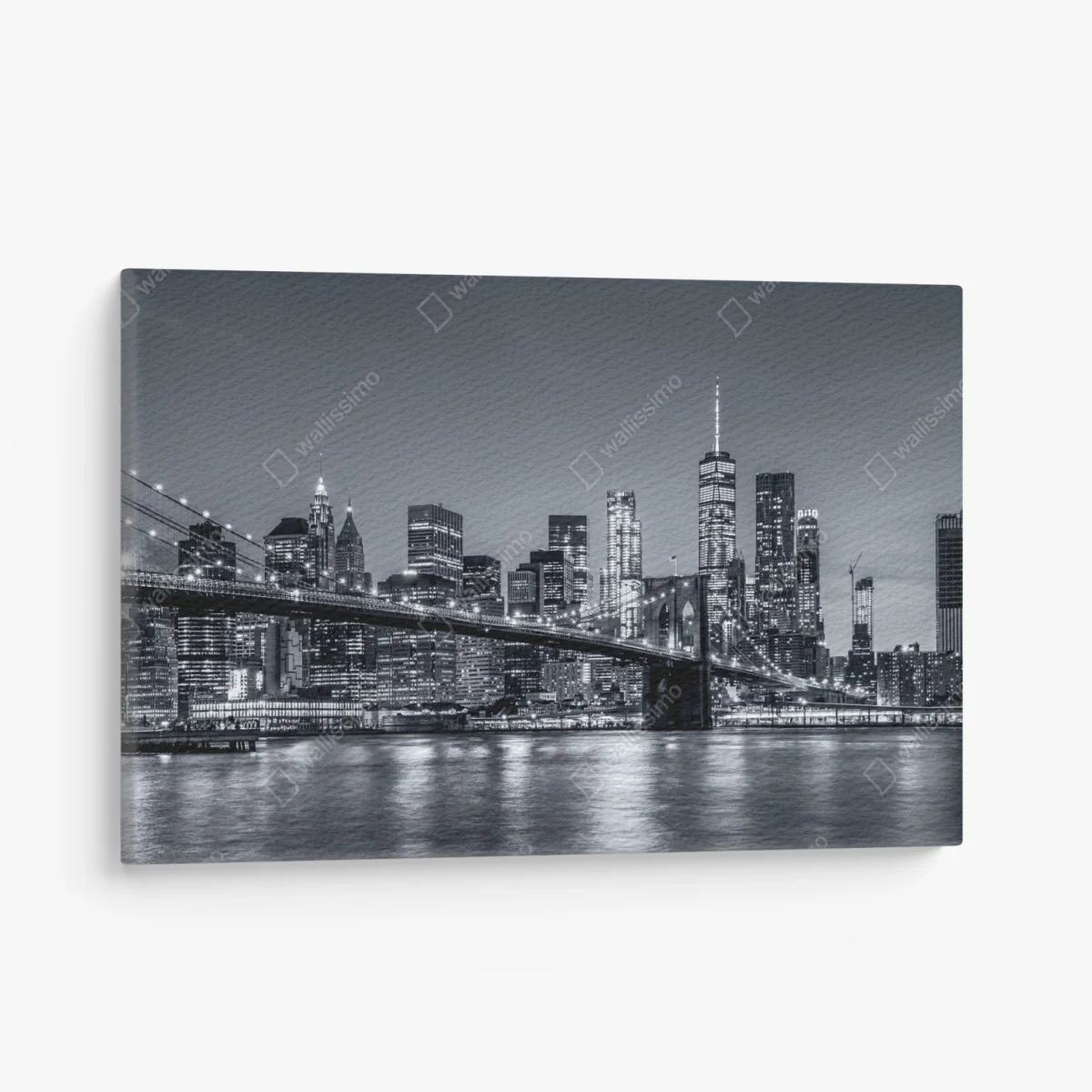 Leinwandbild New York skyline bei nacht – Wallnifity®