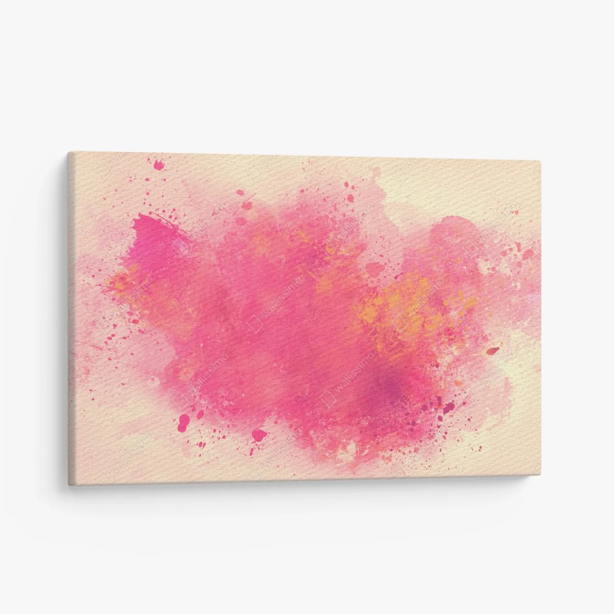 Leinwandbild lebendige rosa aquarellspritzer – Wallnifity®