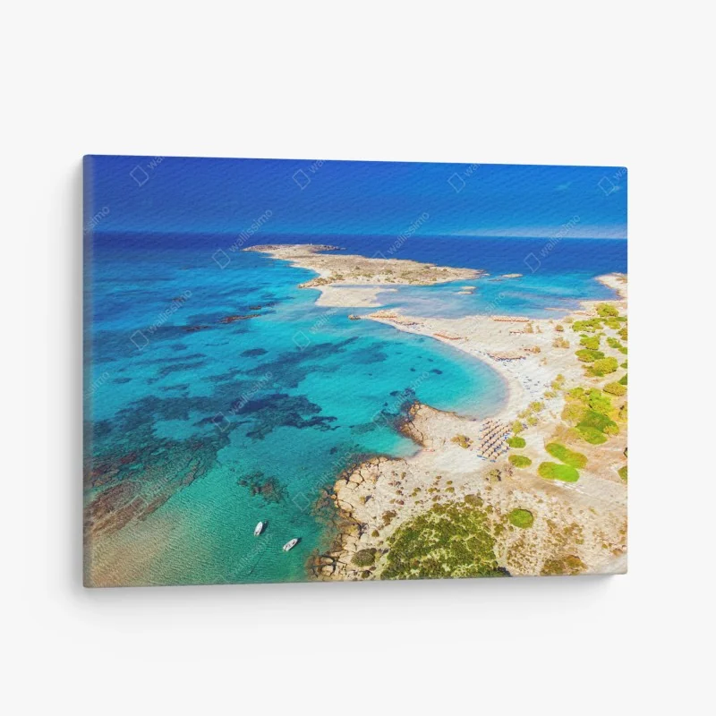 Leinwandbild Elafonissi strand, Kreta türkis lagune