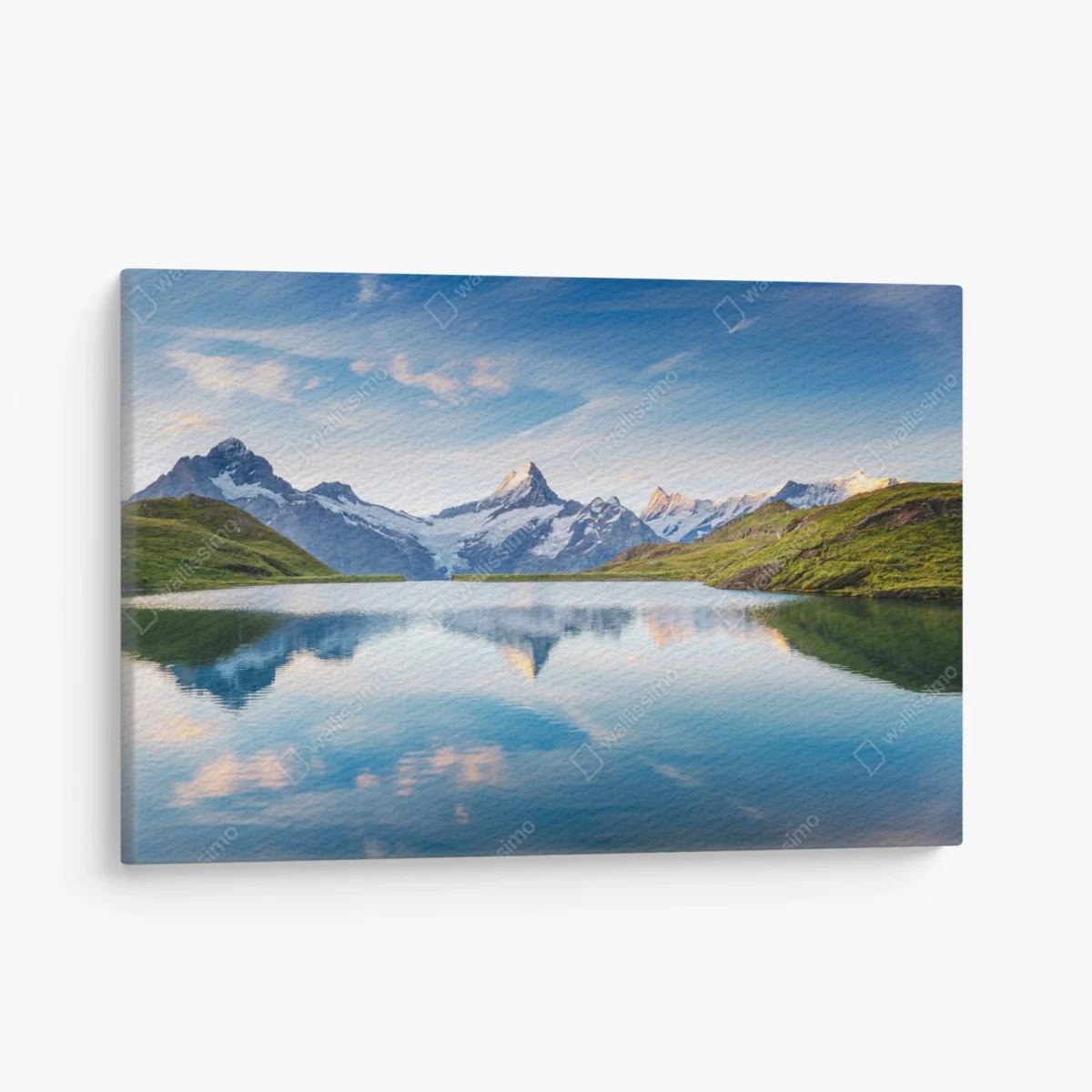 Leinwandbild majestätische Alpen-reflexion am Bachalpsee – Wallnifity® Leinwandbild majestätische Alpen-reflexion am Bachalpsee – Wallnifity®