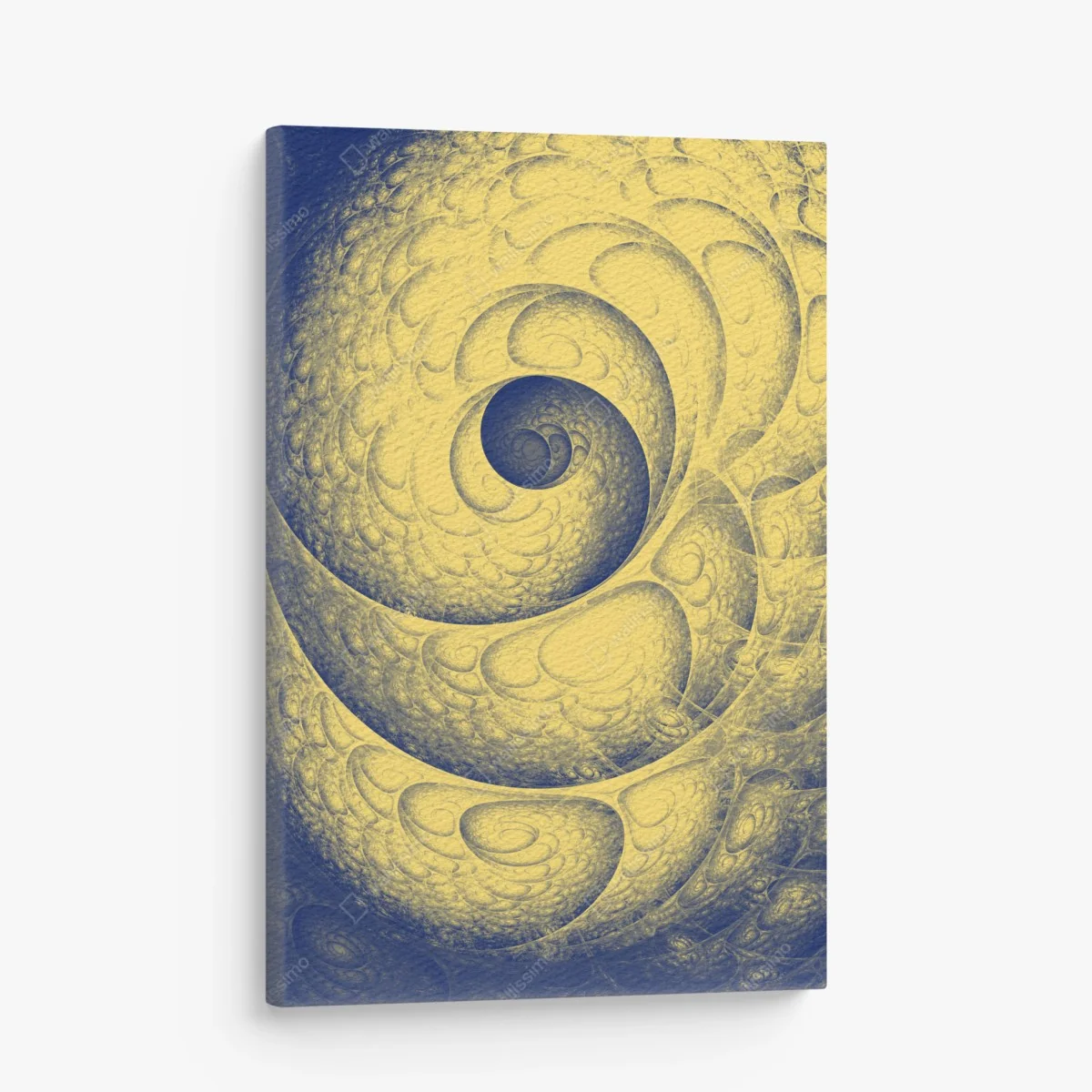 Leinwandbild goldene spiralförmige fraktalstruktur – Wallnifity® Leinwandbild goldene spiralförmige fraktalstruktur – Wallnifity®