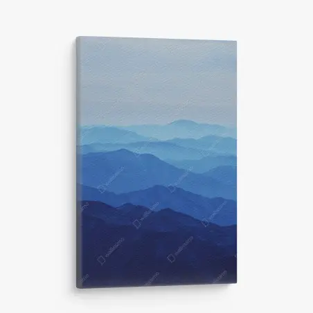 Leinwandbild neblige blaue bergschichten – Wallnifity®