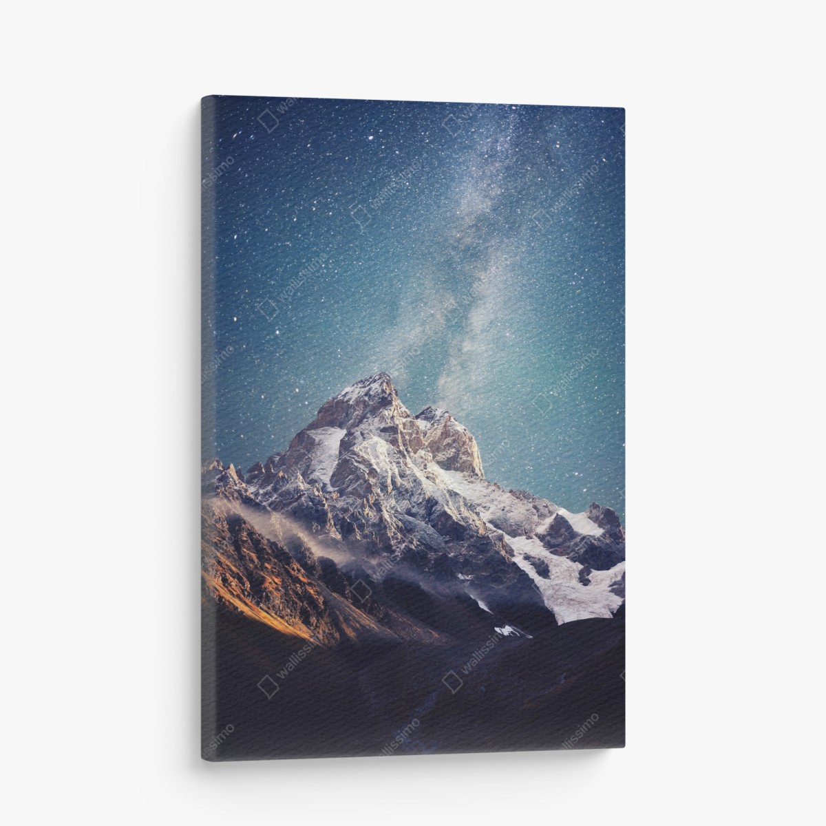 Leinwandbild sternennacht über Ushba – Wallnifity®